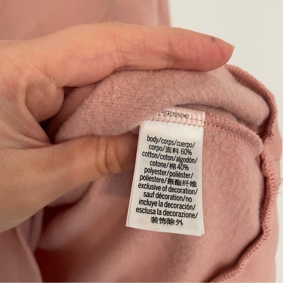 VICTORIA SPORT VICTORIA'S SECRET Blush Light Pink Spellout Crewneck Sweatshirt - Picture 7 of 12